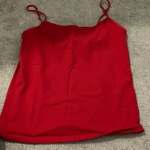 Tank top with built in bra xl red